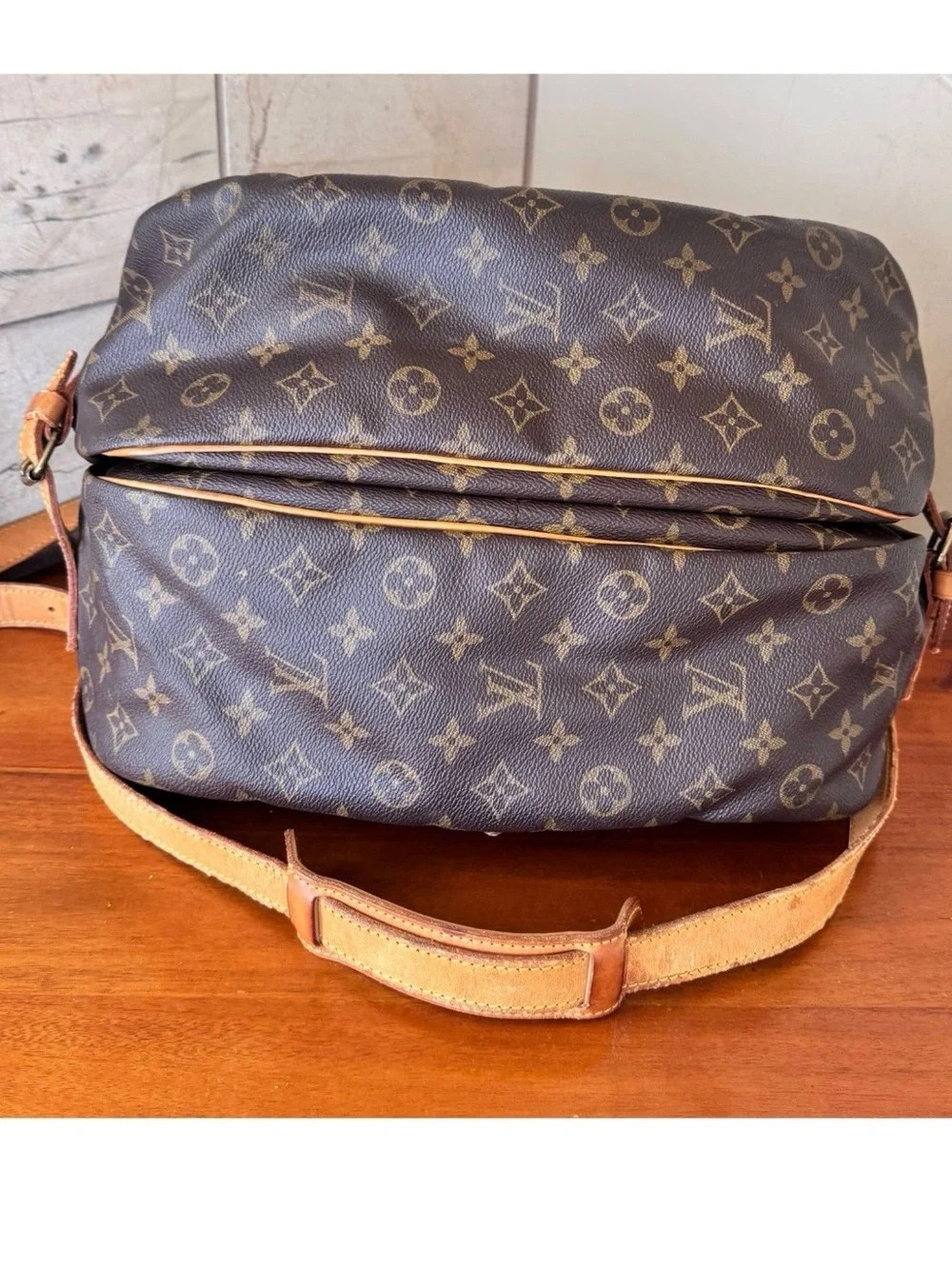 Louis Vuitton Monogram Canvas Messenger Bag in Brown and Tan